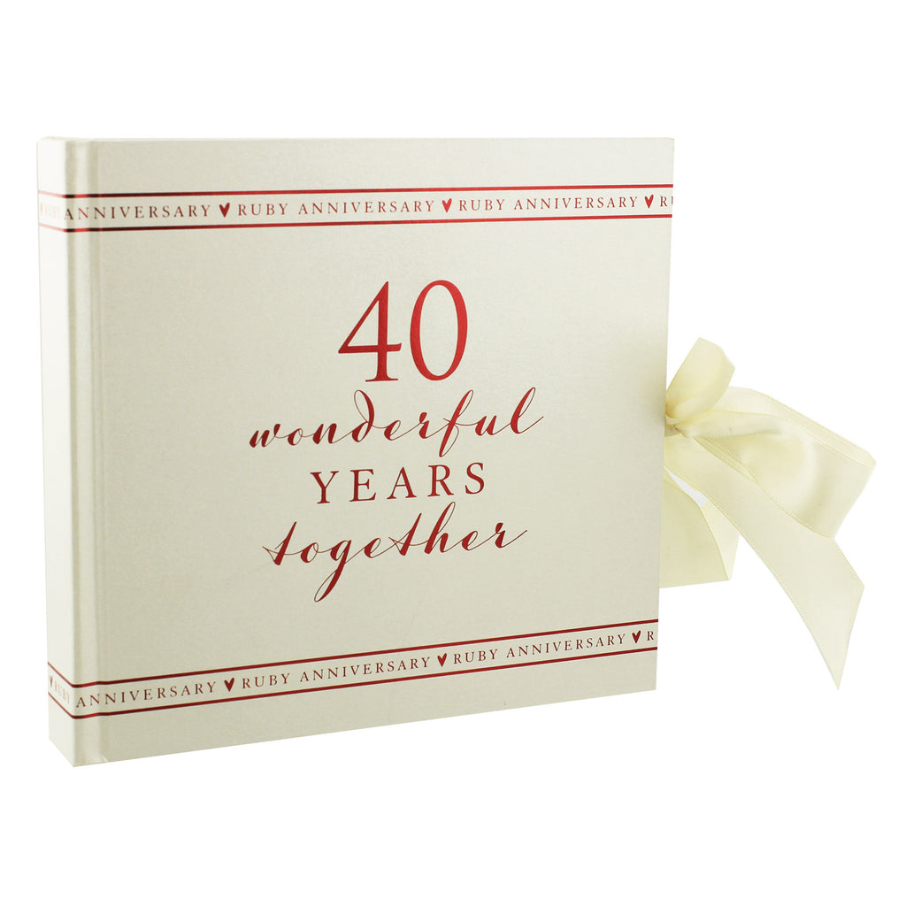 Amore Paperwrap Photo Album 4" x 6" - 40th Anniversary | Presentimes