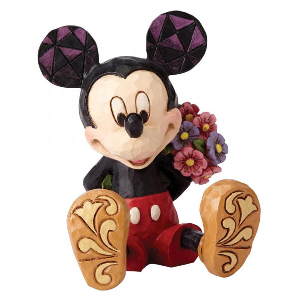 Mickey Mouse with Flowers Mini Figurine | Presentimes