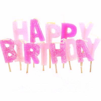 Pink Birthday Pick Cake Candle | Presentimes