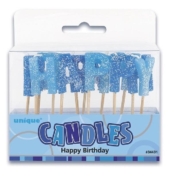 Blue Birthday Pick Cake Candle | Presentimes