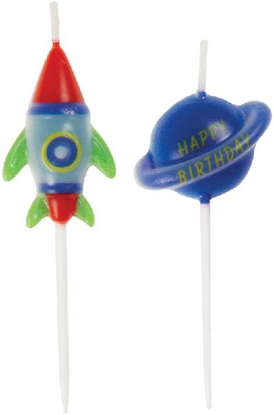 OUTER SPACE BIRTHDAY PICK CANDLES | Presentimes