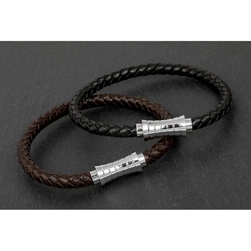 Eq Men Stripe Clasp Leather Bracelet | Presentimes