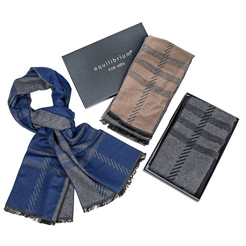 Eq Men Double Sided Lines Scarf | Presentimes