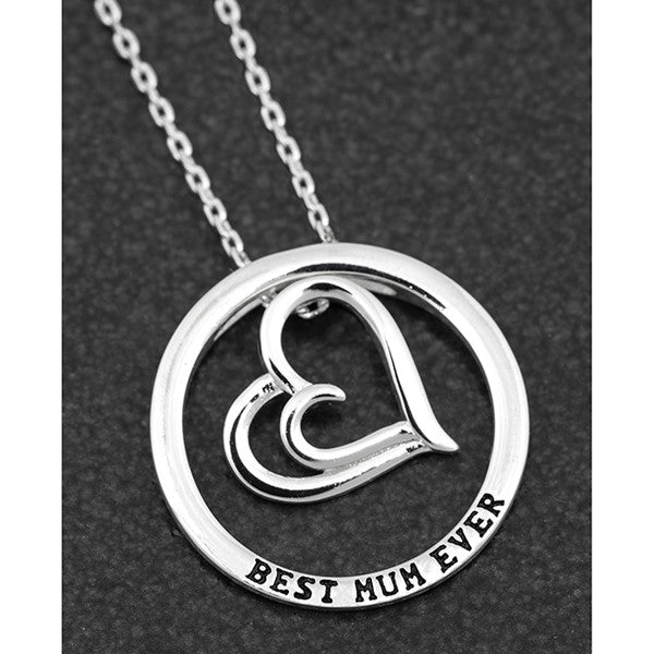 Message Ring Charm SP Necklace Mum | Presentimes