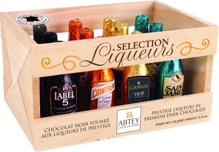 Wooden Crate of 12 Senior Liqueur Bottles 155g