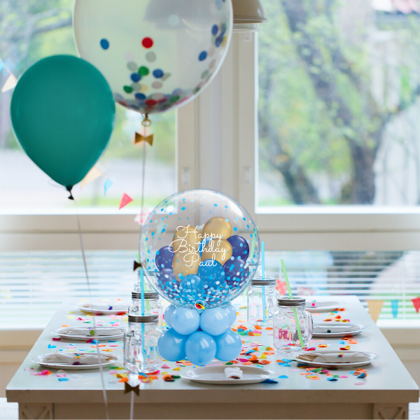24" Table Top Personalised Gumball Topper Balloon | Presentimes