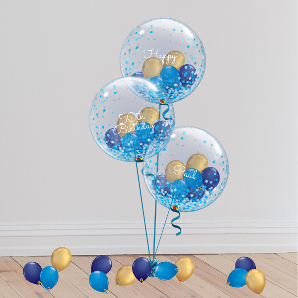 Personalisable Gumball Bubble Balloon (Inflated with Helium & Weight Included)<br> 8 COLOURS AVAILABLE | Presentimes