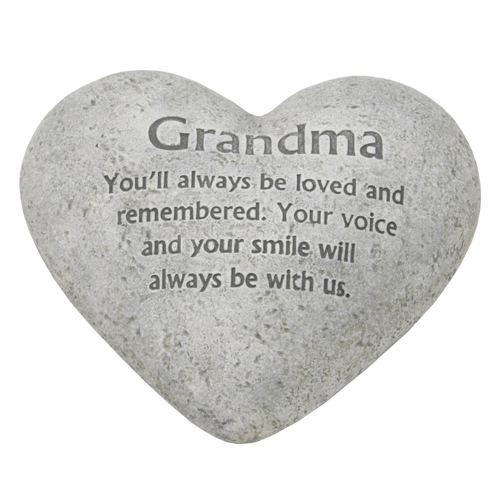 Graveside Memorial Heart Plaque Ant.Stone "Grandma" | Presentimes