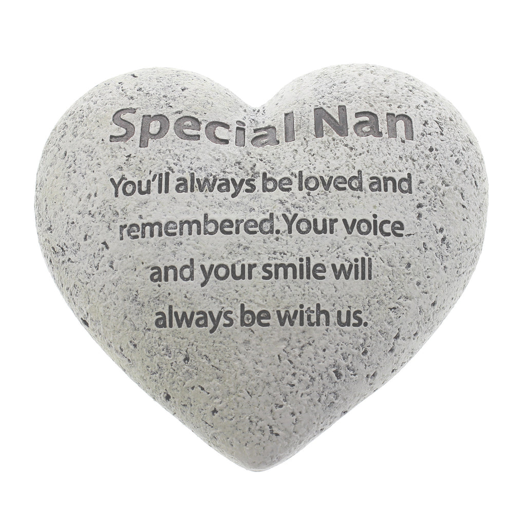Graveside Memorial Heart Plaque Ant.Stone 'Special Nan' | Presentimes