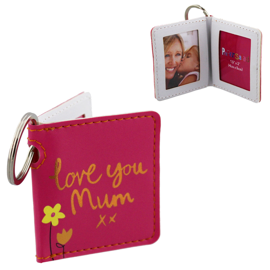 Paper Salad Pink PU Keyring - Love You Mum | Presentimes