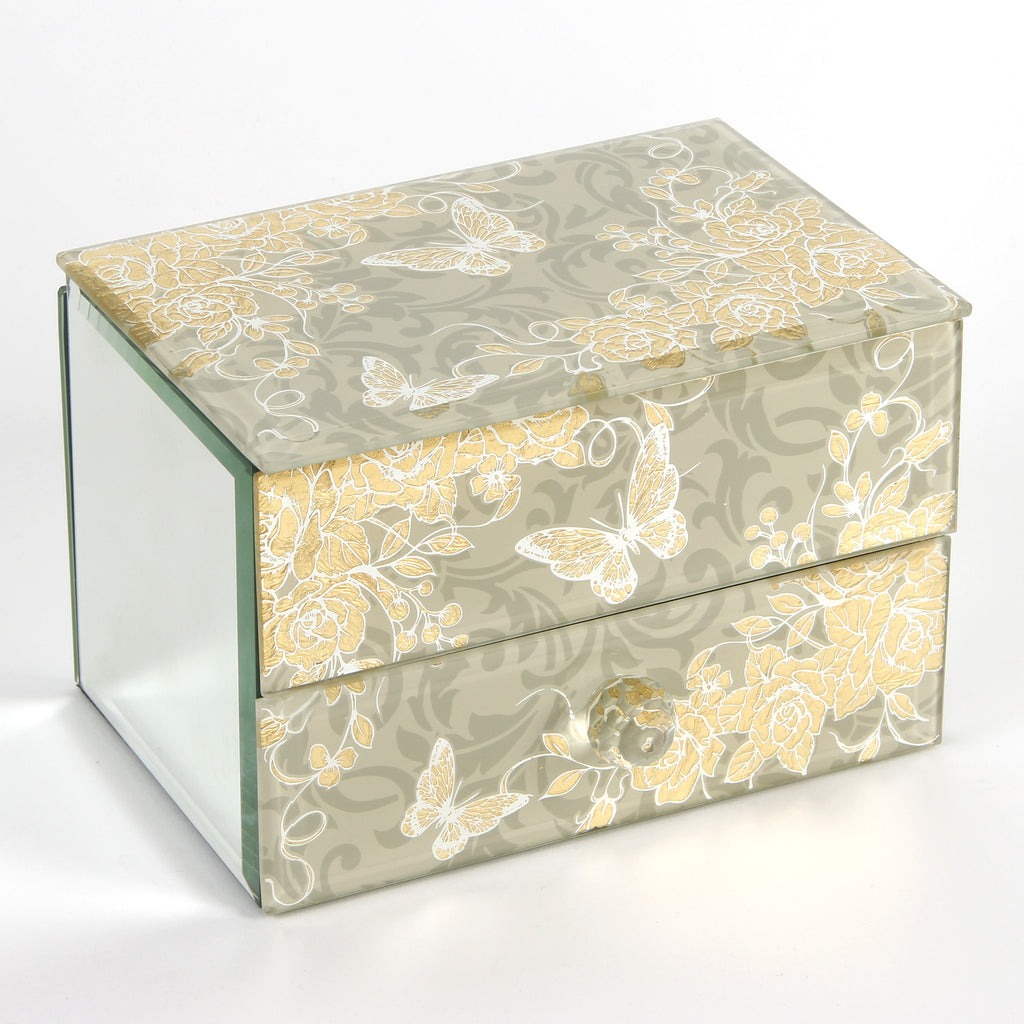 Sophia Gold Rose Collection Jewellery Box 1 Drawer | Presentimes
