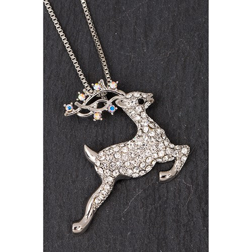 Eq Leaping Reindeer Necklace | Presentimes
