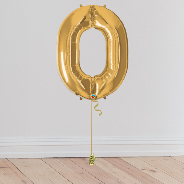 <b> 6 COLOURS AVAILABLE </b><br>Giant Number Balloon (Inflated with Helium & Weight Included) | Presentimes