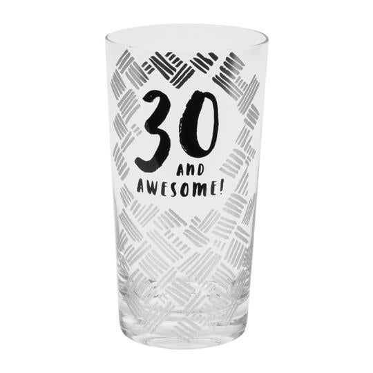 LUXE GUNMETAL BEER GLASS - 30TH BIRTHDAY