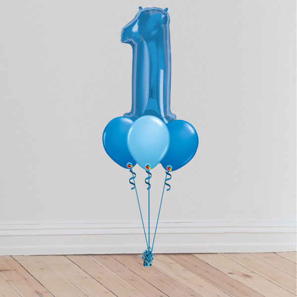 <b> 6 COLOURS AVAILABLE </b>Giant Age Topper Balloon (Inflated with Helium & Weight Included) | Presentimes