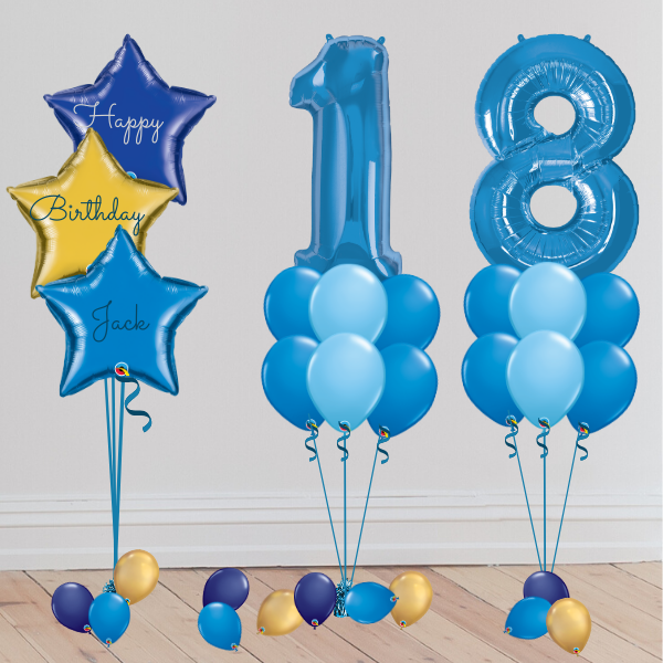 <b> 6 COLOURS AVAILABLE </b><br>Giant Birthday Package (Inflated with Helium & Weight Included) | Presentimes