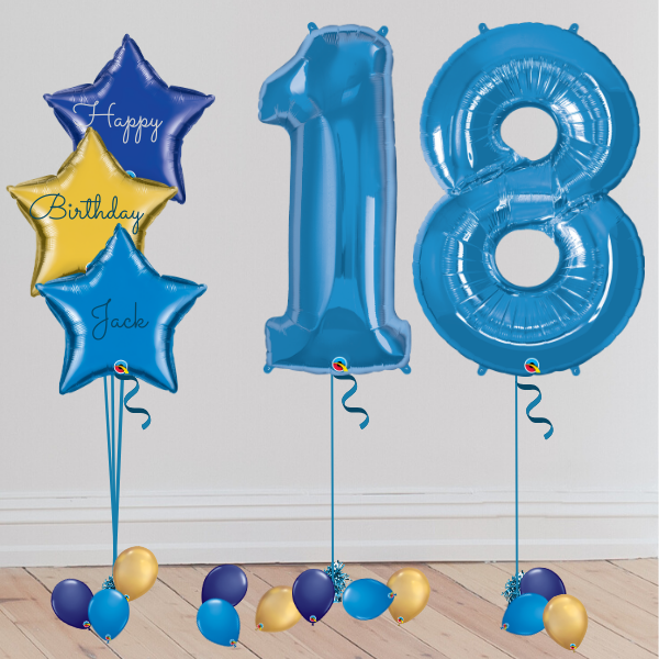 <b> 6 COLOURS AVAILABLE </b><br>Giant Birthday Package (Inflated with Helium & Weight Included) | Presentimes