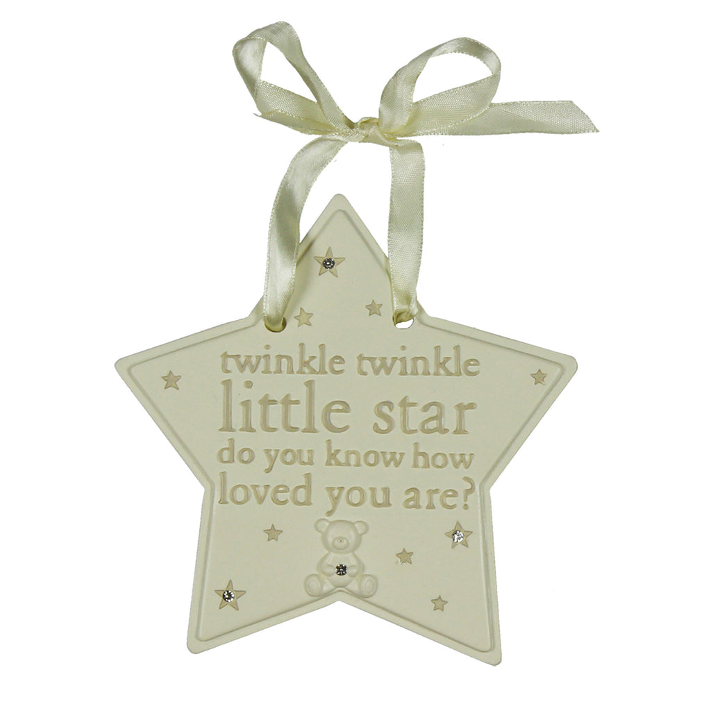 Bambino Resin Hanging Little Star Plaque " Twinkle Twinkle" | Presentimes