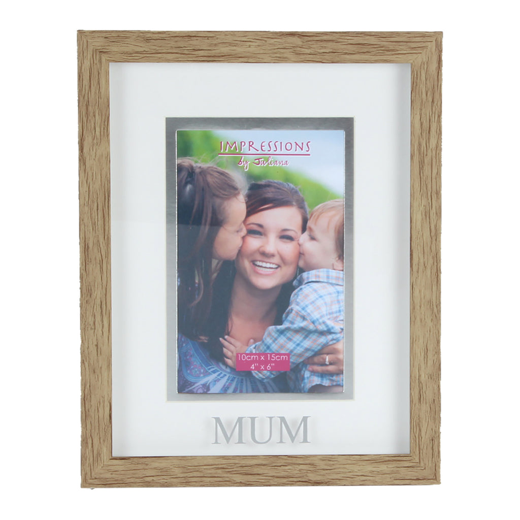 Juliana Natural Wood Effect Plastic Frame - 6" x 4" Mum | Presentimes
