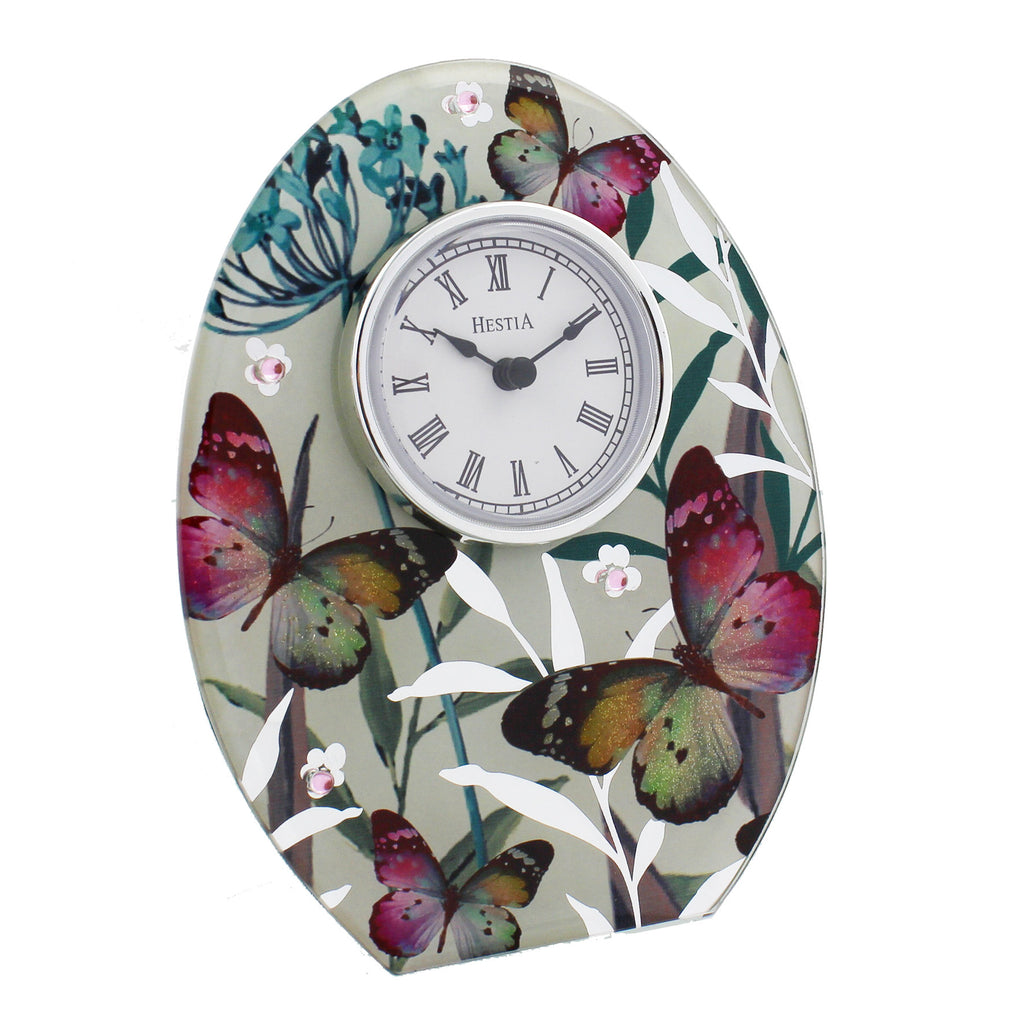 Hestia Butterfly Collection Mantel Clock | Presentimes
