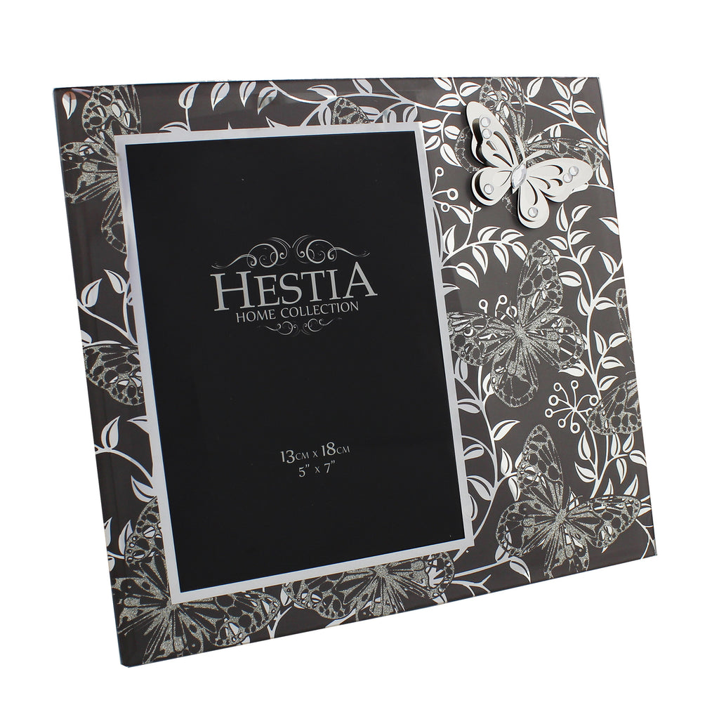 Hestia Butterfly Collection Smoked Grey Photo Frame 5" x 7" | Presentimes