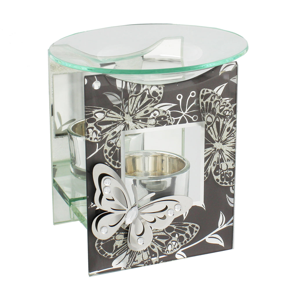 Hestia Butterfly Collection Smoked Grey Oil Burner | Presentimes