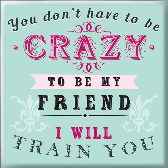 You Don't Have To Be Crazy To Be My Friend