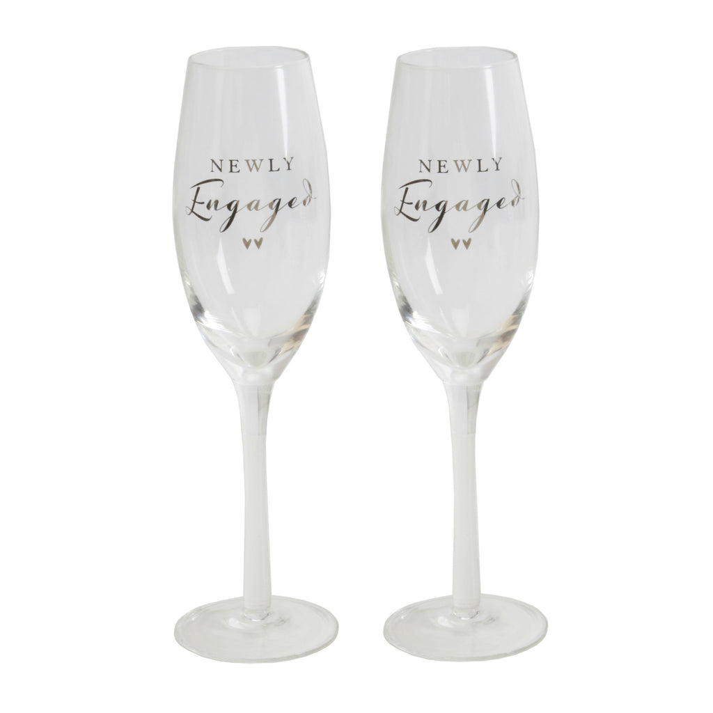 Amore Champagne Flutes Set of 2 - Engagement | Presentimes