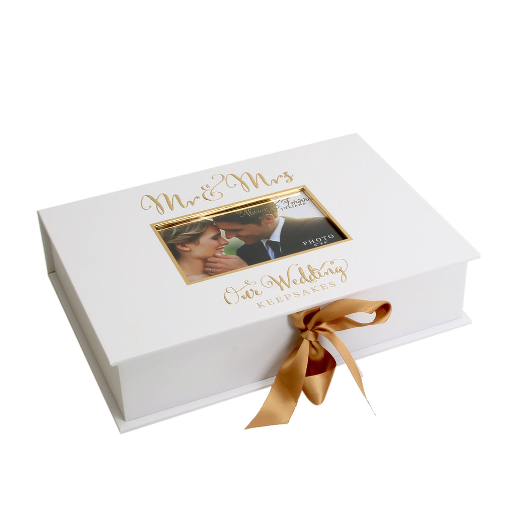 Always & Forever' Gold Foil A4 Keepsake Box - Mr & Mrs | Presentimes