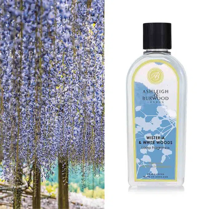 <b> Any 3 for £20 </b> <br> BL Lamp Fragrance 250ml Wisteria & White Woods