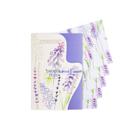 Lavender Fields Fragranced Drawer Liners in envelope style and display tray (5 sheets) | Presentimes