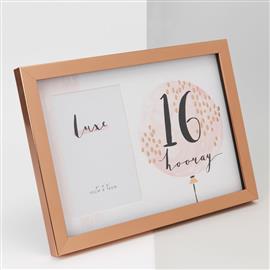 4" X 6" - LUXE ROSE GOLD BIRTHDAY FRAME - 16