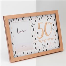 4" X 6" - LUXE ROSE GOLD BIRTHDAY FRAME - 50