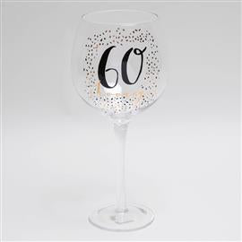 LUXE BIRTHDAY GIN GLASS WITH ROSE GOLD FOIL - 60