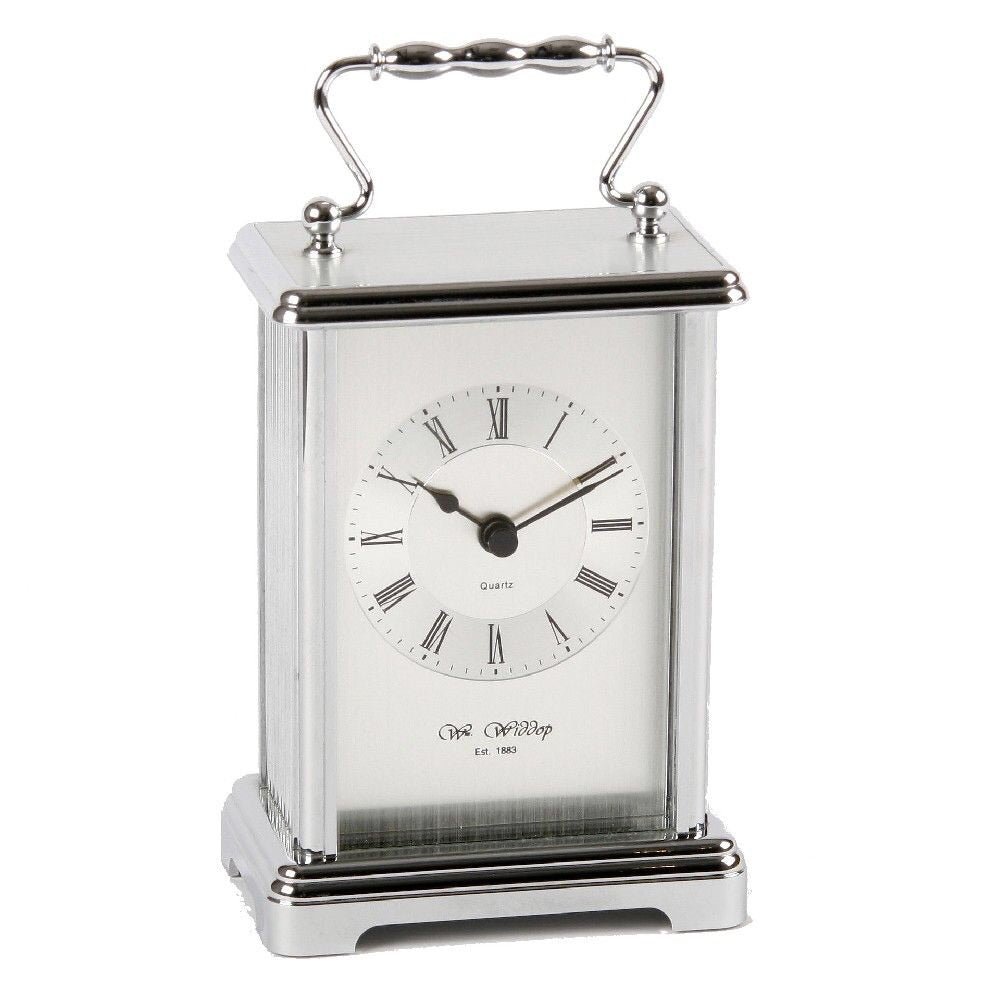 WILLIAM WIDDOP® Silver Carriage Clock | Presentimes