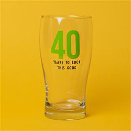 OH HAPPY DAY! BIRTHDAY PINT GLASS - 40